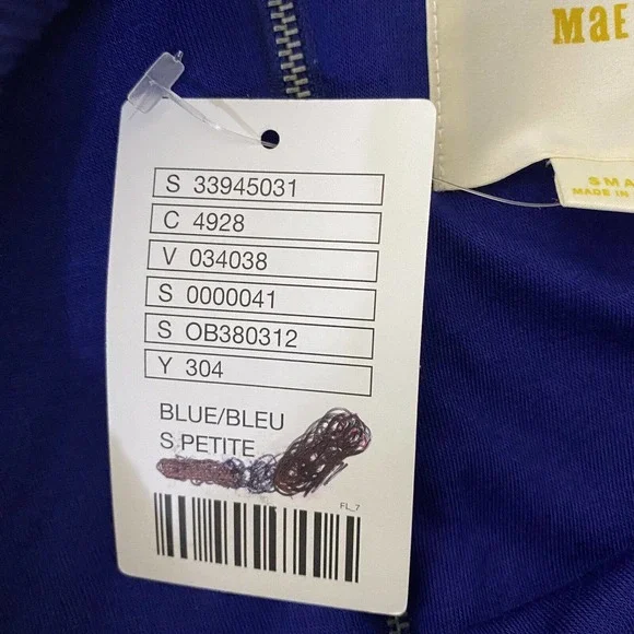 Anthropologie Maeve NWT Blue Ottoman Cocktail Dress Size Petite Small. - Picture 9 of 15